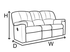 3 SEATER MANUAL RECLINER DOUBLE